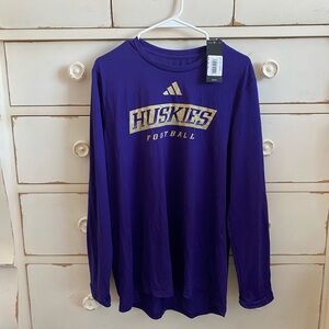 NWT University of Washington Huskies Football Purple Long Sleeve Shirt